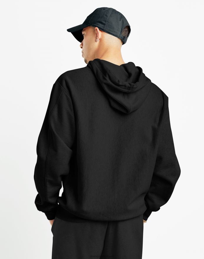 Champion omvendt vævet fransk frotté hættetrøje script logo V6J6641 sort