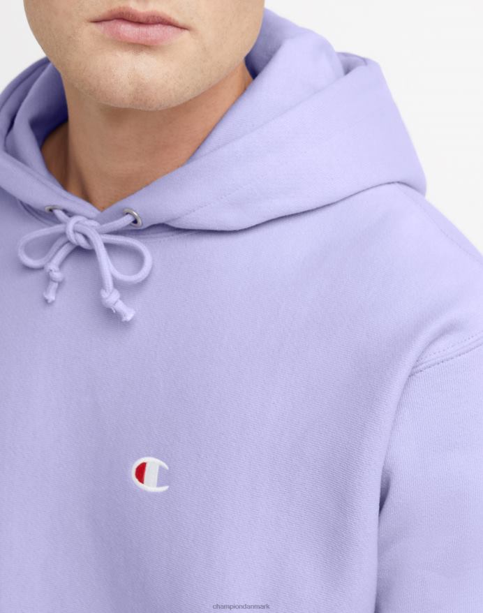 Champion omvendt vævet hættetrøje c-logo V6J666 ren lavendel