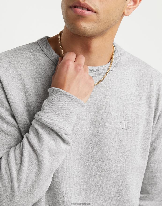 Champion powerblend fleece crew c logo V6J6651 oxford grå