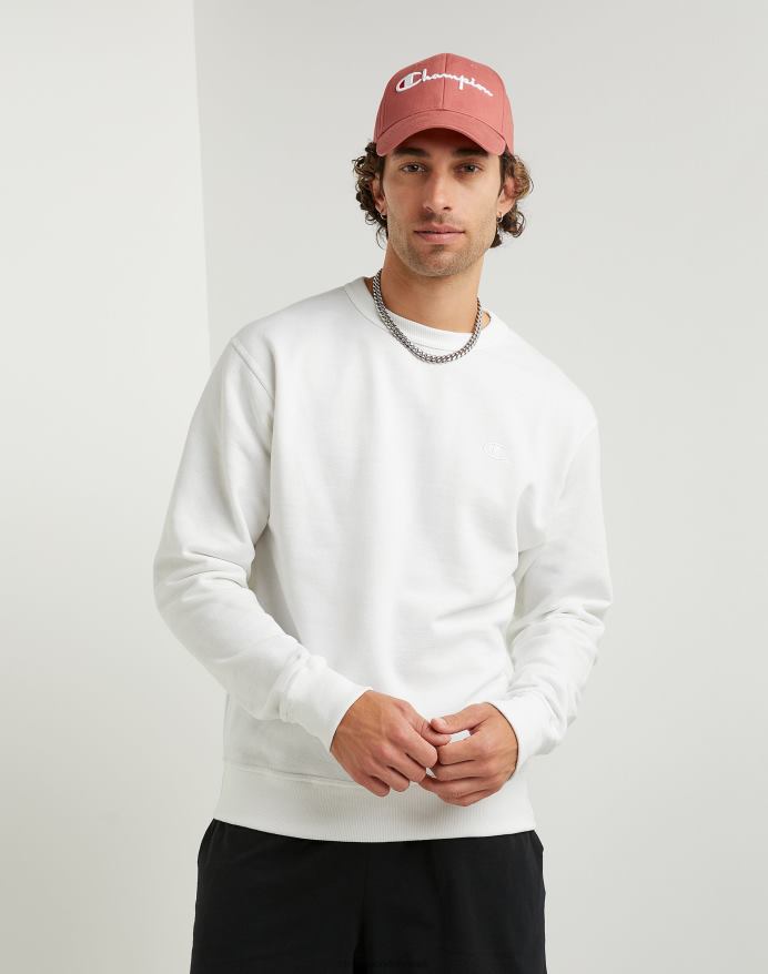 Champion powerblend fleece crew c logo V6J6653 hvid