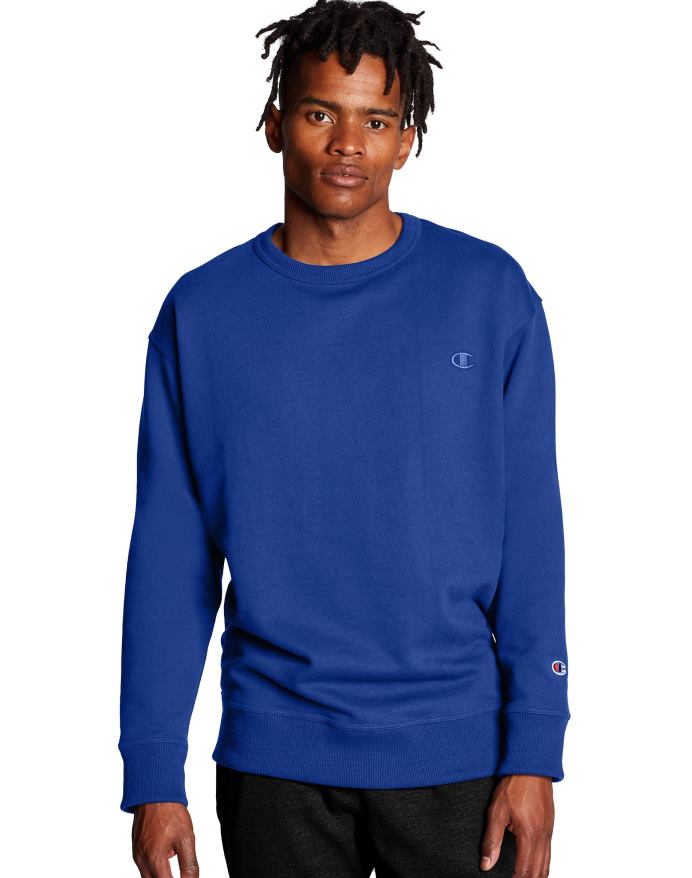 Champion powerblend fleece crew c logo V6J6655 surfe på nettet
