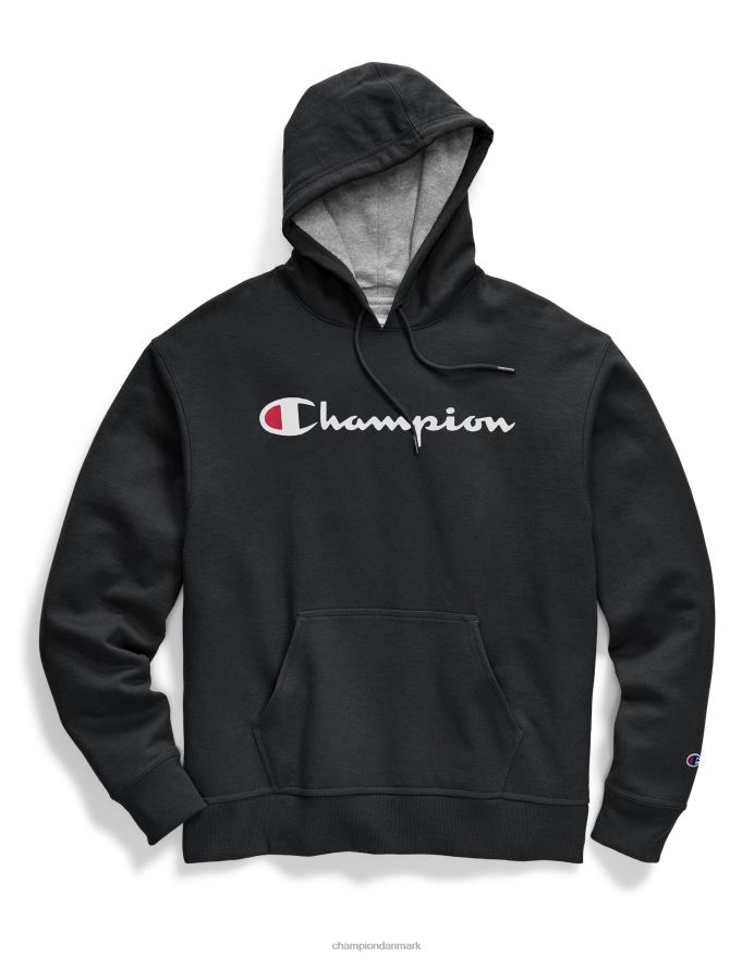 Champion powerblend hættetrøje script logo V6J66137 sort
