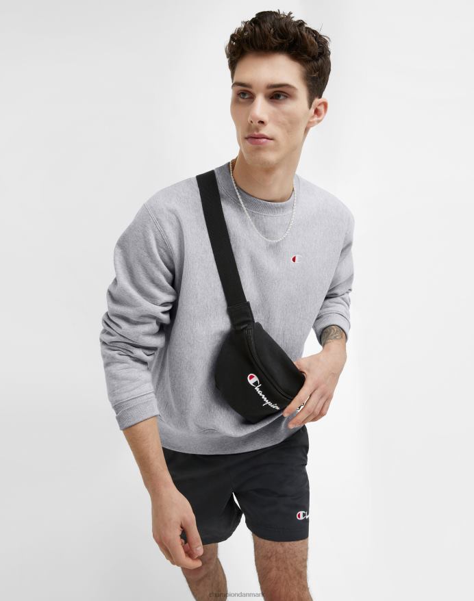 Champion reverse weave crew c logo patch V6J6620 oxford grå