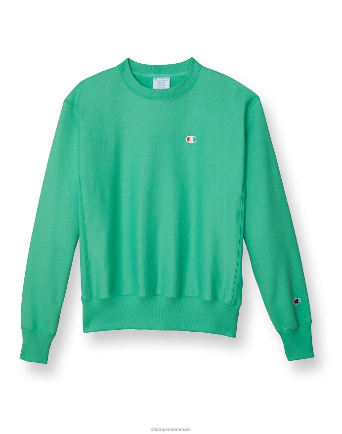 Champion reverse weave crew c logo patch V6J6623 grøn sprød