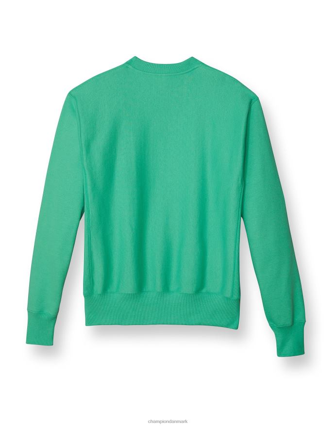 Champion reverse weave crew c logo patch V6J6623 grøn sprød