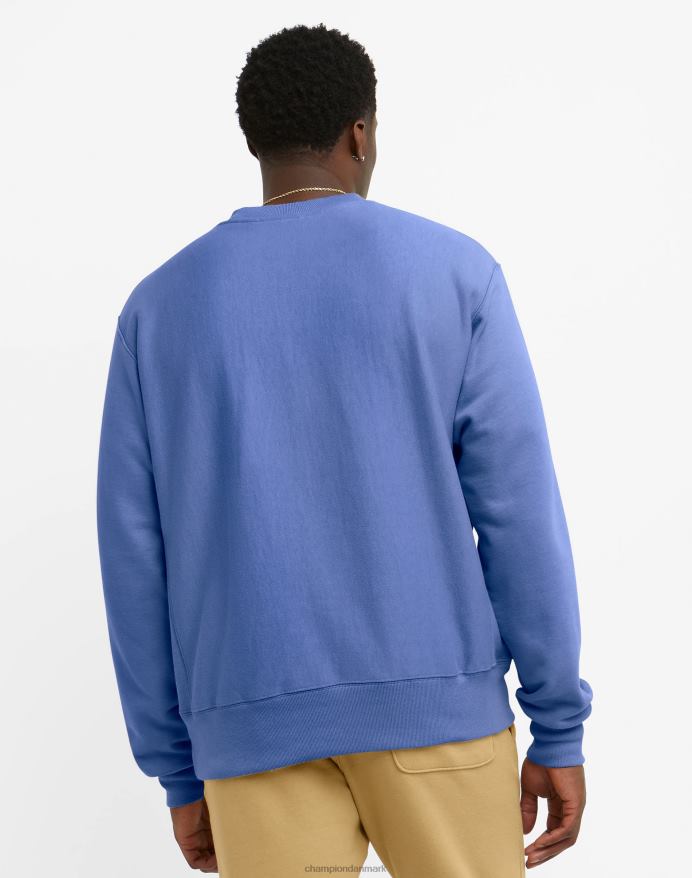 Champion reverse weave crew c logo patch V6J6627 dyb forte blå