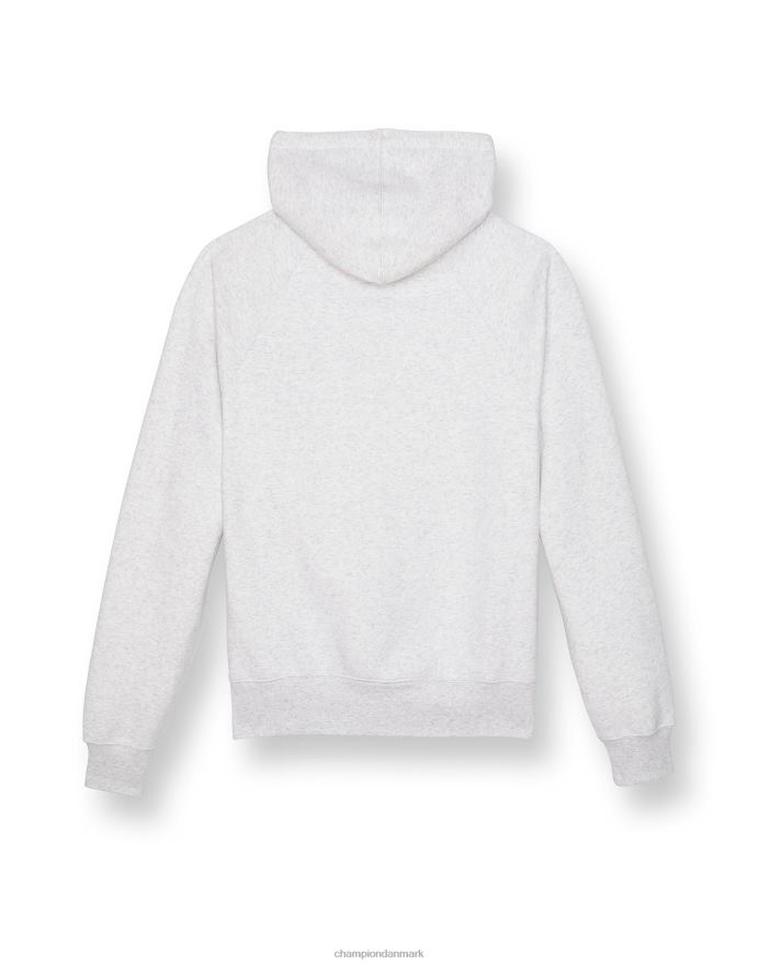 Champion slub fleece hættetrøje broderet skrift V6J66161 sølvgrå