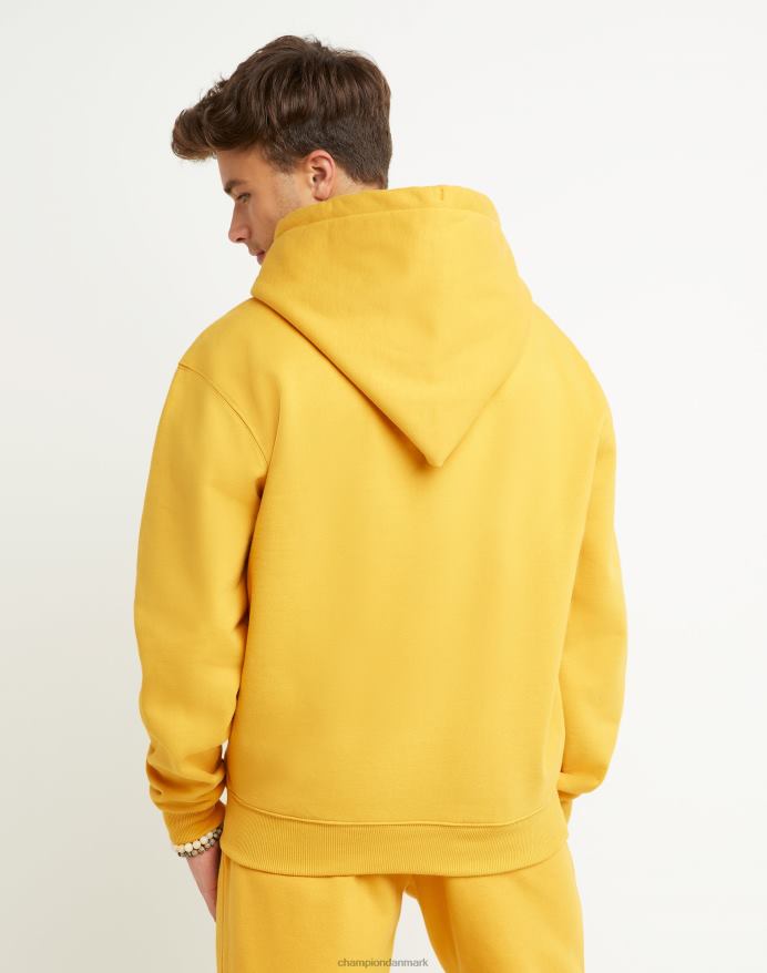 original champion super fleece hætte broderet c logo V6J66115 kongeligt guld