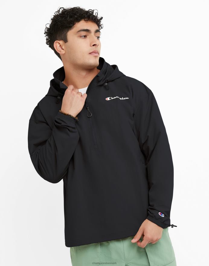 Champion ripstop anorak jakke script V6J66178 sort