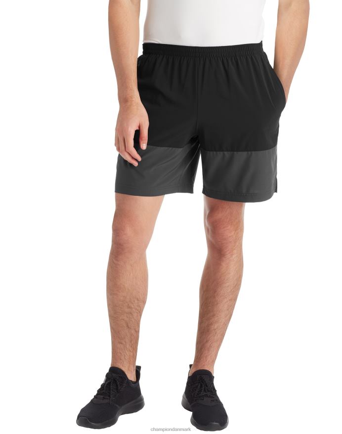 Champion c9 colorblock shorts 7 V6J66788 ibenholt/jernbanegrå