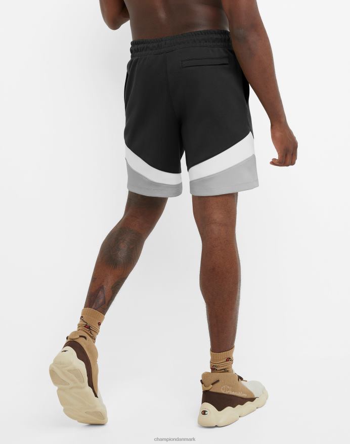 Champion flex shorts farveblokeret 9 V6J66376 sort/hvid/oxfordgrå