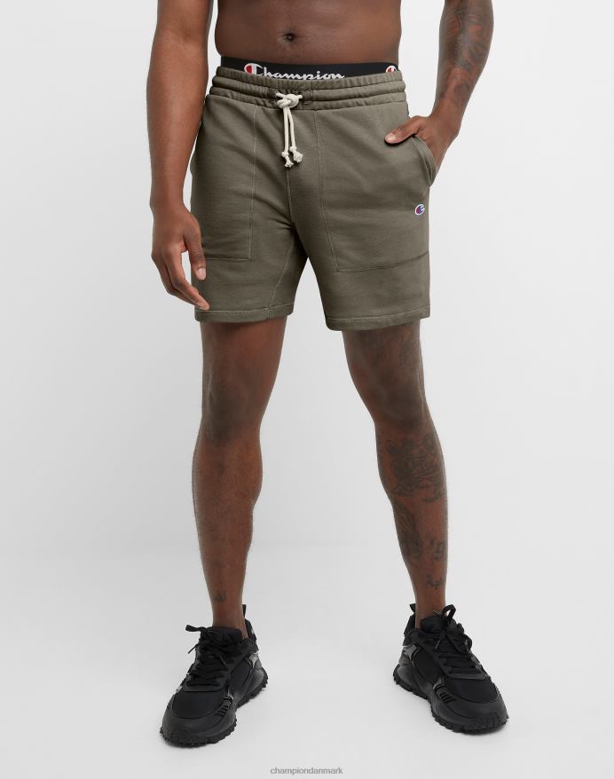 Champion global explorer french terry shorts c patch 7 V6J66410 rosin brun