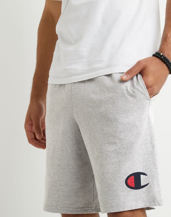 Champion hverdags bomuldshorts grafik 9 V6J66468 oxford grå