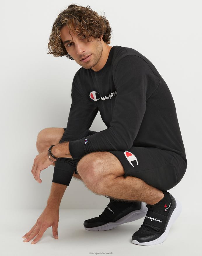 Champion hverdags bomuldshorts grafik 9 V6J66469 sort