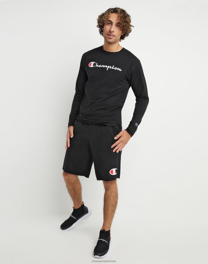 Champion hverdags bomuldshorts grafik 9 V6J66469 sort