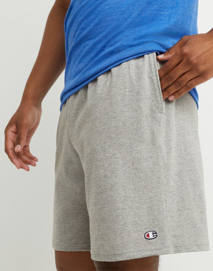 Champion hverdagshorts c patch logo 9 V6J66484 oxford grå