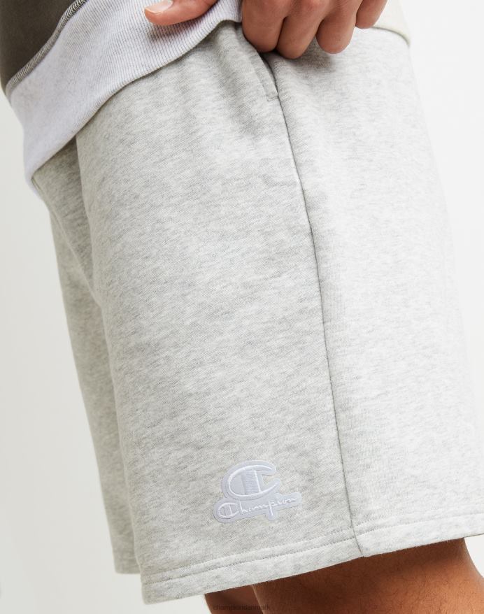 Champion klassiske fleeceshorts broderet c & script logo 8 V6J66473 bleget stencremelyng