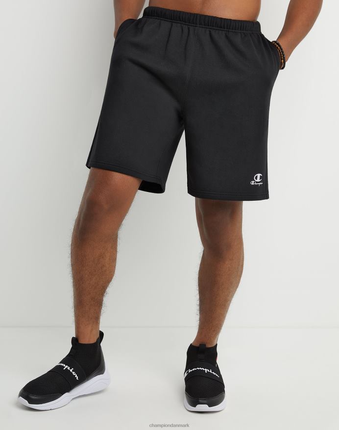 Champion klassiske fleeceshorts broderet c & script logo 8 V6J66474 sort