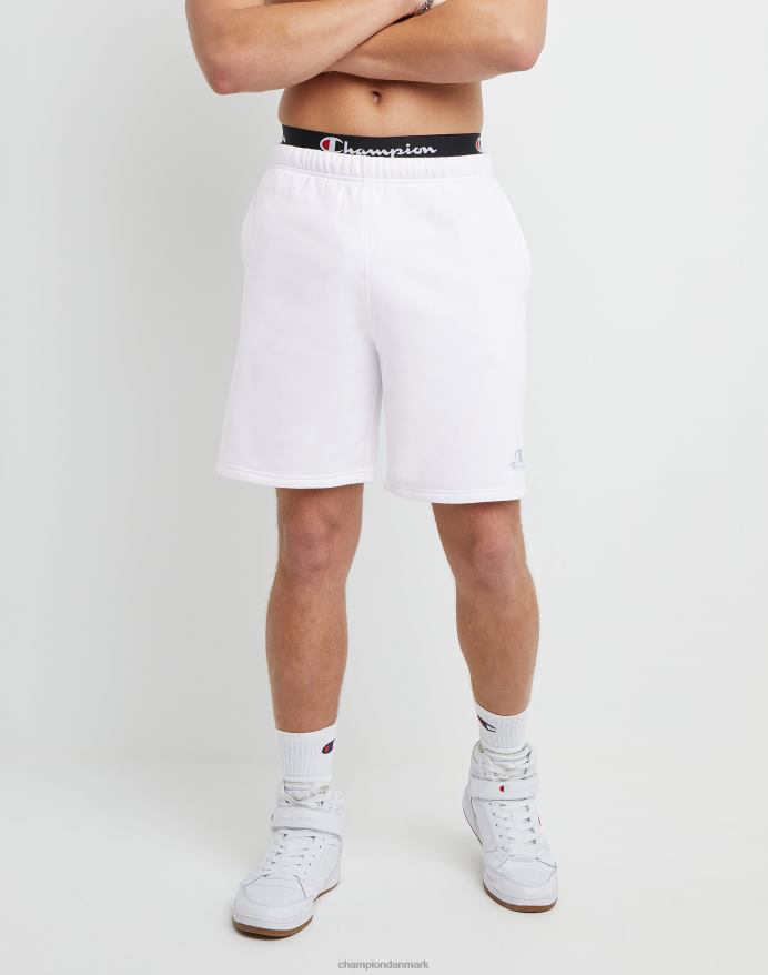 Champion klassiske fleeceshorts broderet c & script logo 8 V6J66475 hvid