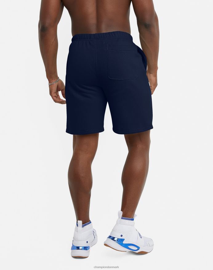 Champion klassiske fleeceshorts broderet c & script logo 8 V6J66476 atletisk flåde
