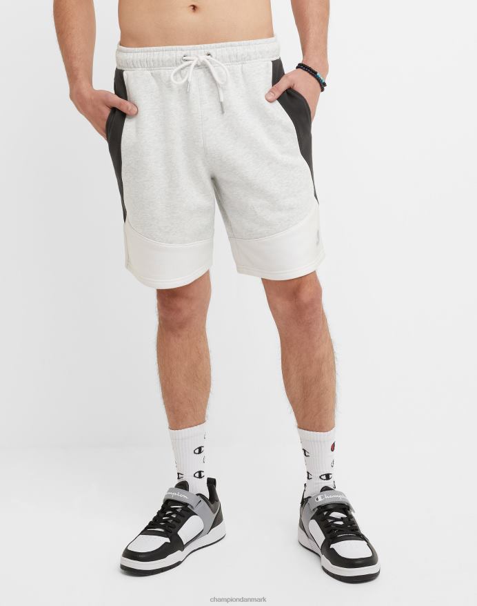 Champion klassiske fleeceshorts farveblokeret 8 V6J66344 stencreme lyng/sort/hvid