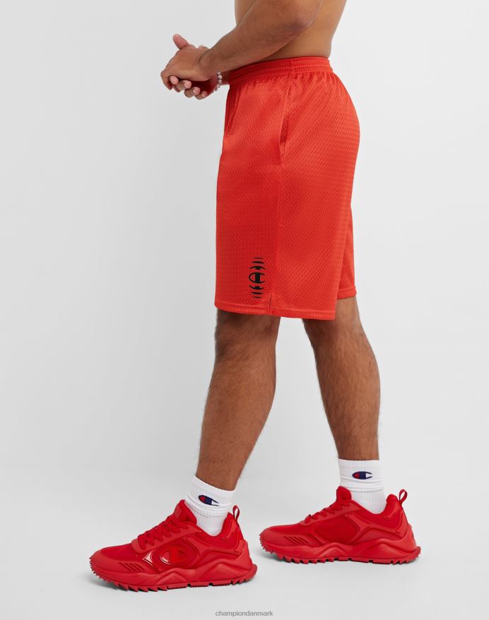 Champion klassiske grafiske mesh-shorts vibrerende c 9 V6J66401 solkarminrød