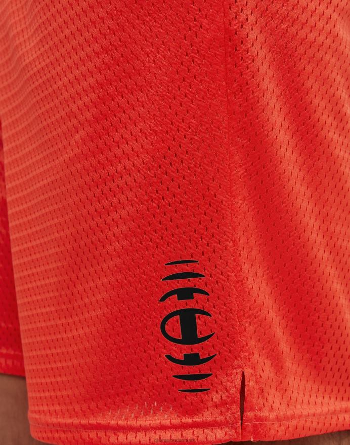 Champion klassiske grafiske mesh-shorts vibrerende c 9 V6J66401 solkarminrød