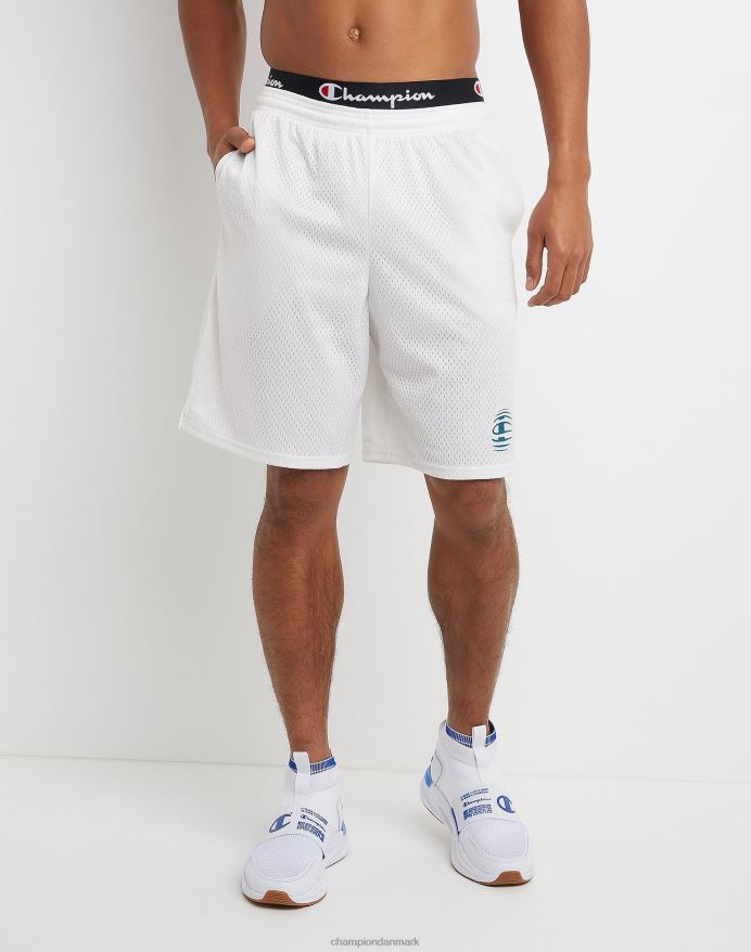 Champion klassiske grafiske mesh-shorts vibrerende c 9 V6J66404 hvid