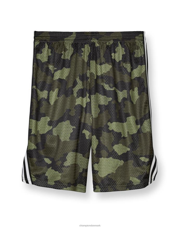 Champion lacrosse shorts over hele print 9 V6J66390 mesh camo cargo oliven