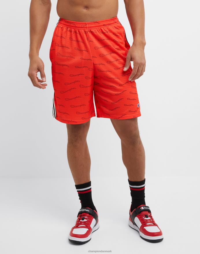 Champion lacrosse shorts over hele print 9 V6J66392 rødt skær