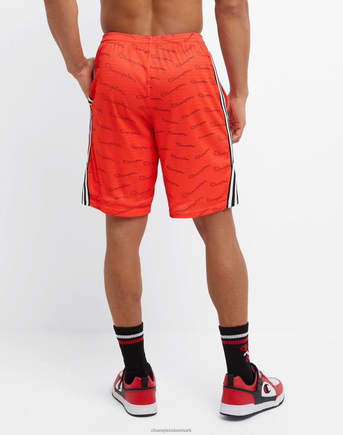 Champion lacrosse shorts over hele print 9 V6J66392 rødt skær