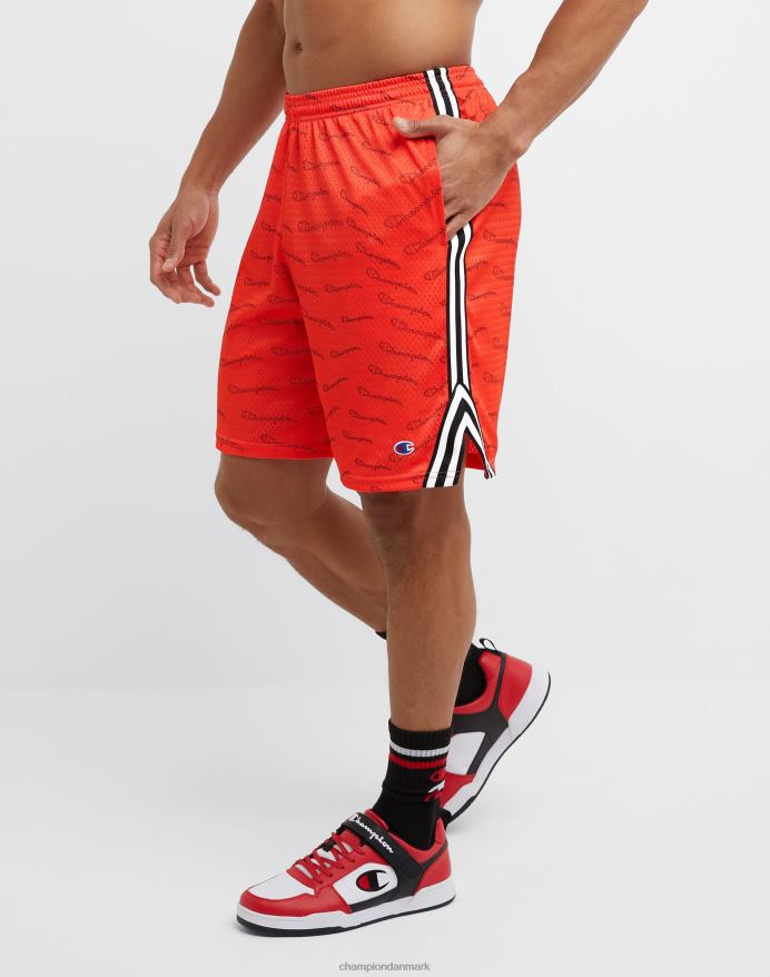 Champion lacrosse shorts over hele print 9 V6J66392 rødt skær