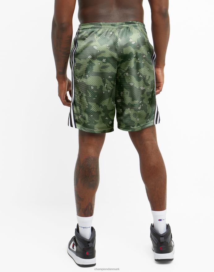 Champion lacrosse shorts over hele print 9 V6J66394 cc camo alt om oliven