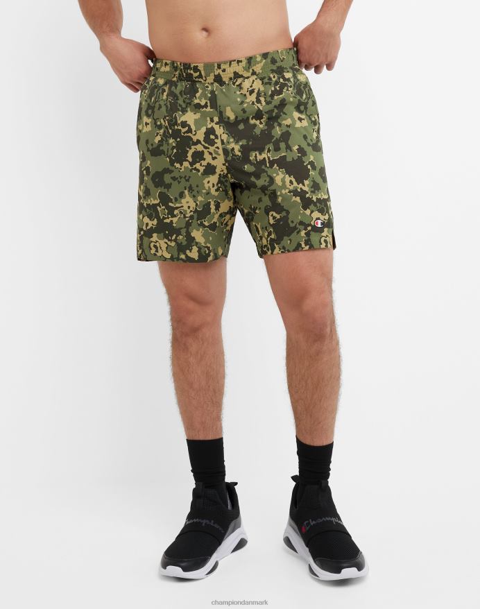 Champion mvp shorts allover print 7 V6J66354 krater camo cargo oliven
