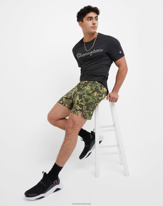 Champion mvp shorts allover print 7 V6J66354 krater camo cargo oliven