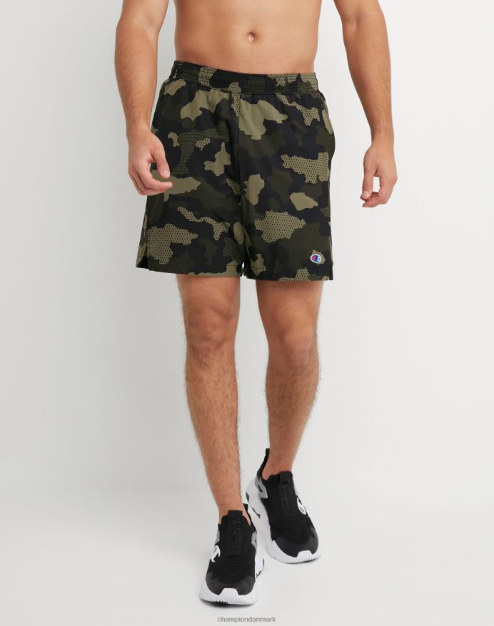 Champion mvp shorts allover print 7 V6J66356 mesh camo cargo oliven