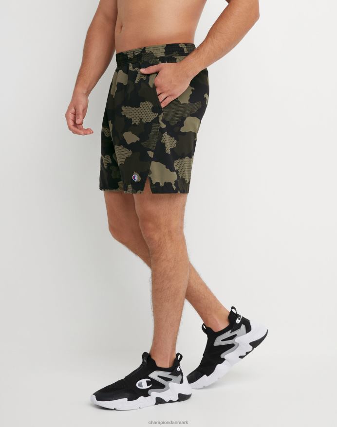 Champion mvp shorts allover print 7 V6J66356 mesh camo cargo oliven