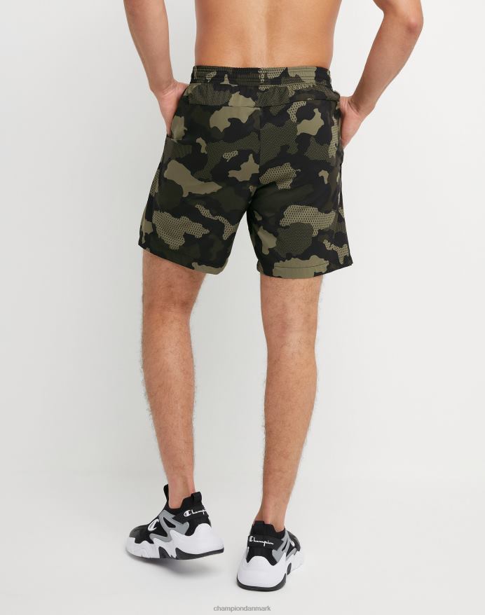 Champion mvp shorts allover print 7 V6J66356 mesh camo cargo oliven