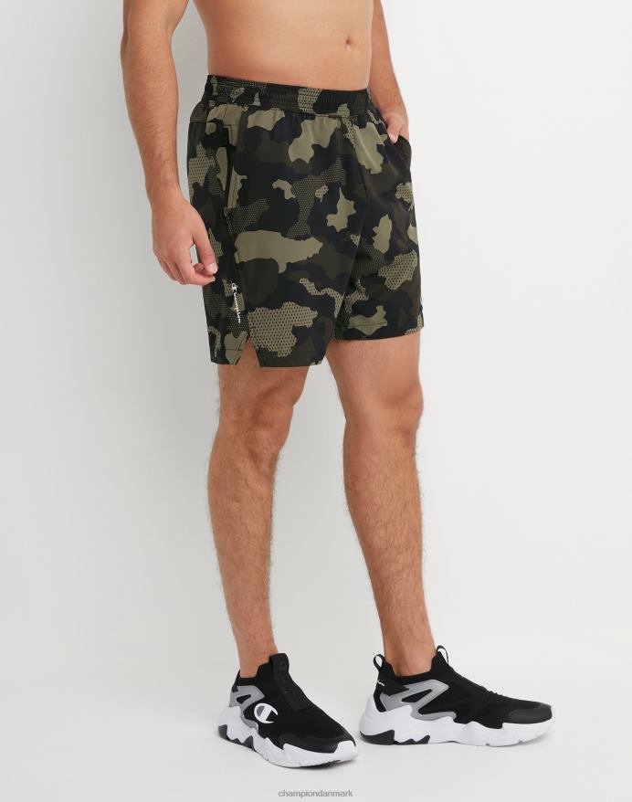 Champion mvp shorts allover print 7 V6J66356 mesh camo cargo oliven
