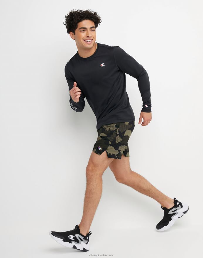 Champion mvp shorts allover print 7 V6J66356 mesh camo cargo oliven