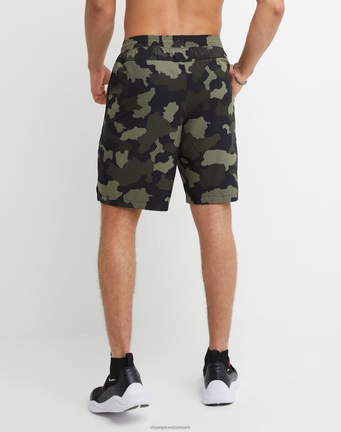 Champion mvp-shorts fugttransporterende script og c-logoer 9 V6J66346 mesh camo cargo oliven