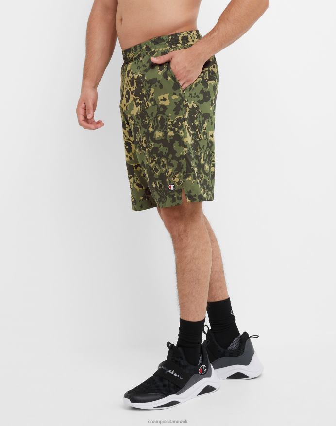 Champion mvp-shorts fugttransporterende script og c-logoer 9 V6J66348 krater camo cargo oliven
