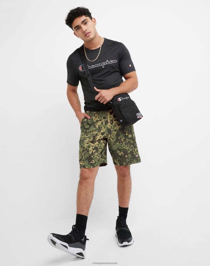 Champion mvp-shorts fugttransporterende script og c-logoer 9 V6J66348 krater camo cargo oliven