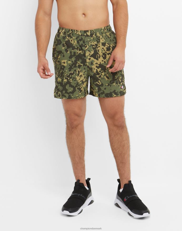 Champion mvp-shorts med total støttepose camo 5 V6J66343 krater camo cargo oliven