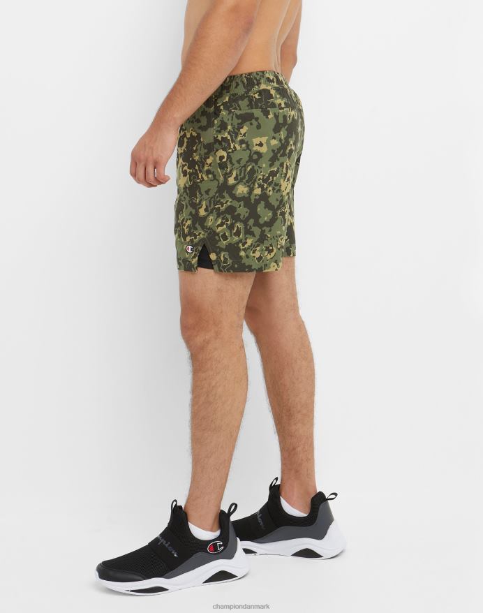 Champion mvp-shorts med total støttepose camo 5 V6J66343 krater camo cargo oliven