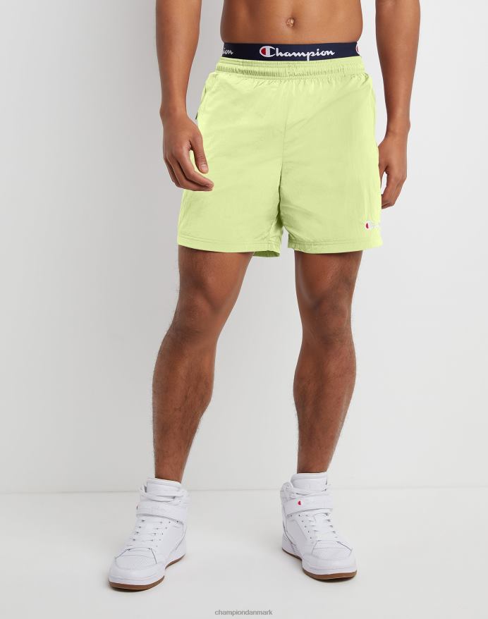 Champion nylon opvarmningsshorts 6 V6J66478 bleg gulgrøn