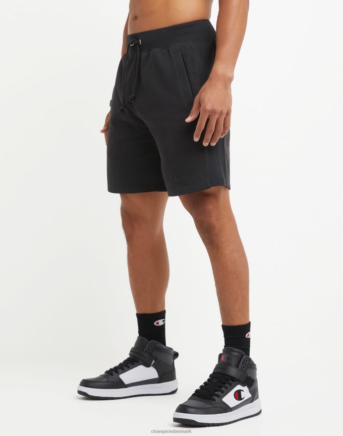 Champion omvendt vævet franske frottéshorts script logo 8 V6J66361 sort