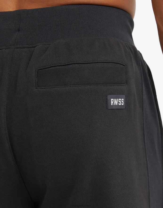 Champion omvendt vævet franske frottéshorts script logo 8 V6J66361 sort