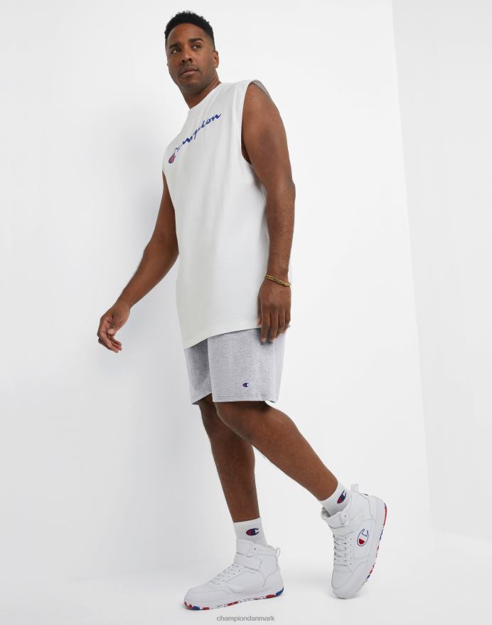 Champion store og høje hverdagsshorts c patch 10 V6J66396 oxford grå