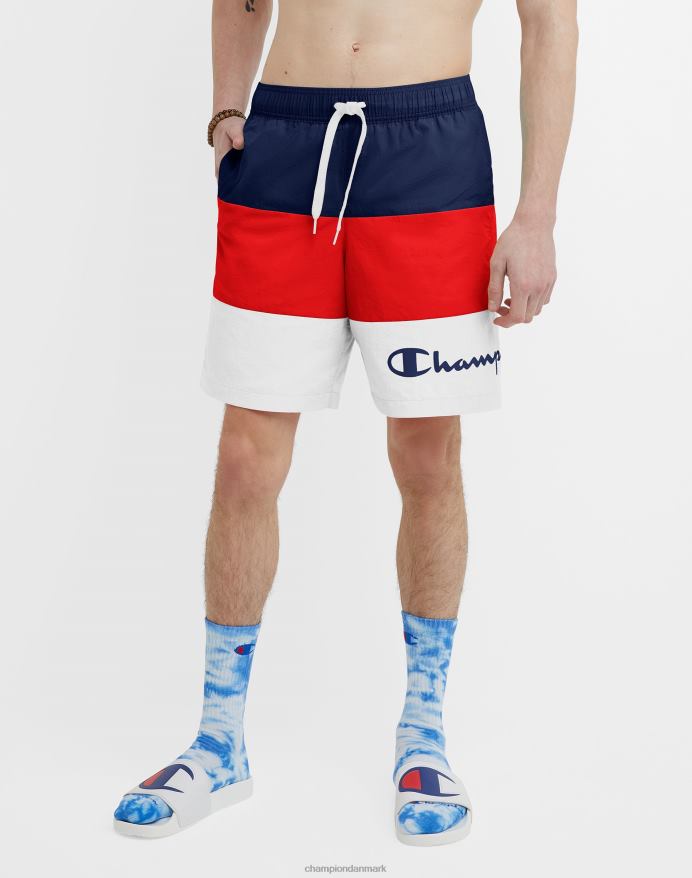Champion strandshorts 8 V6J66371 atletisk marineblå/skarlagenrød/hvid